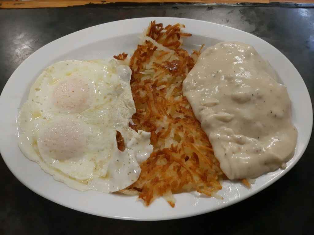 Eggs Hash Sausage Screamble